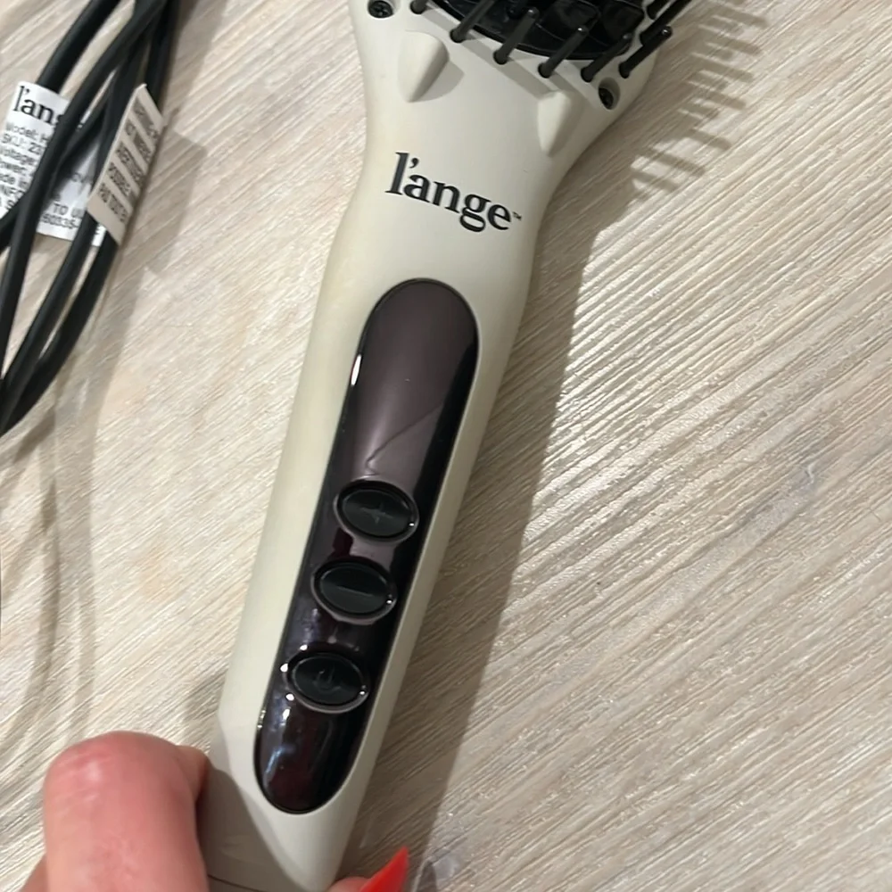 L’ange le vite ceramic straightening brush in stone grey black